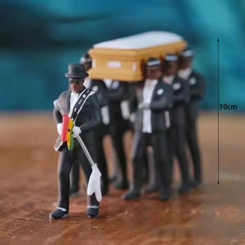 

8pcs/set Blacks Carry The Coffin Team Figure 10cm Blacks Carry The Coffin PVC Action Figure Collection Toys