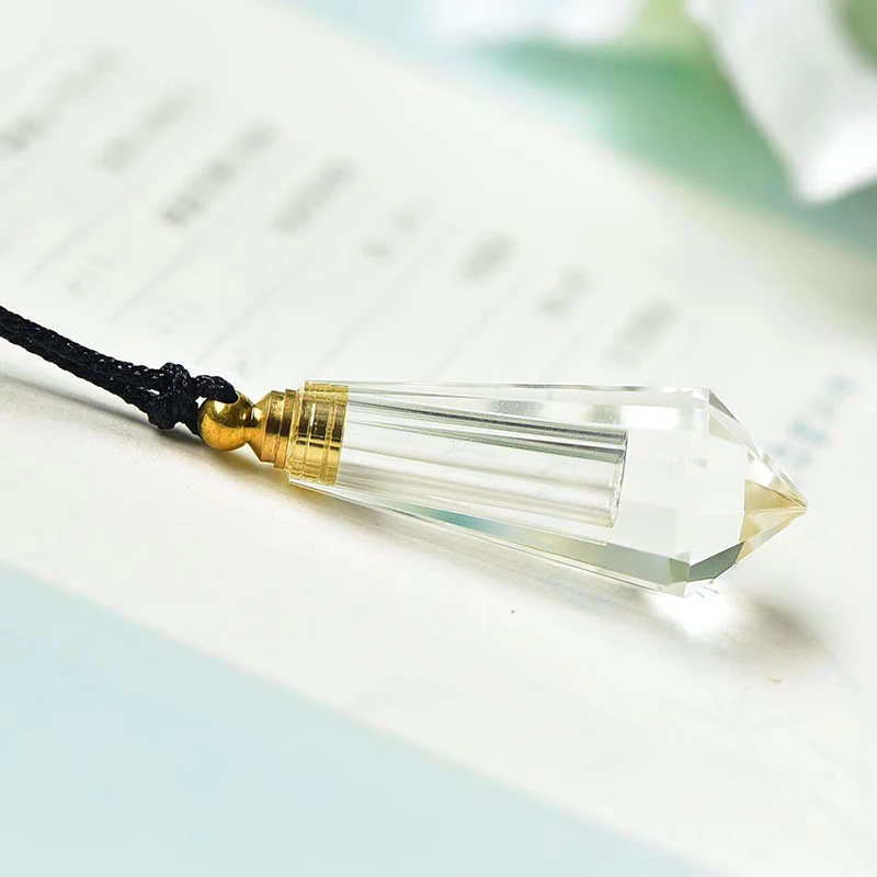 Белая подвеска с натуральным кристаллом маятниковая веревка цепочка ожерелье