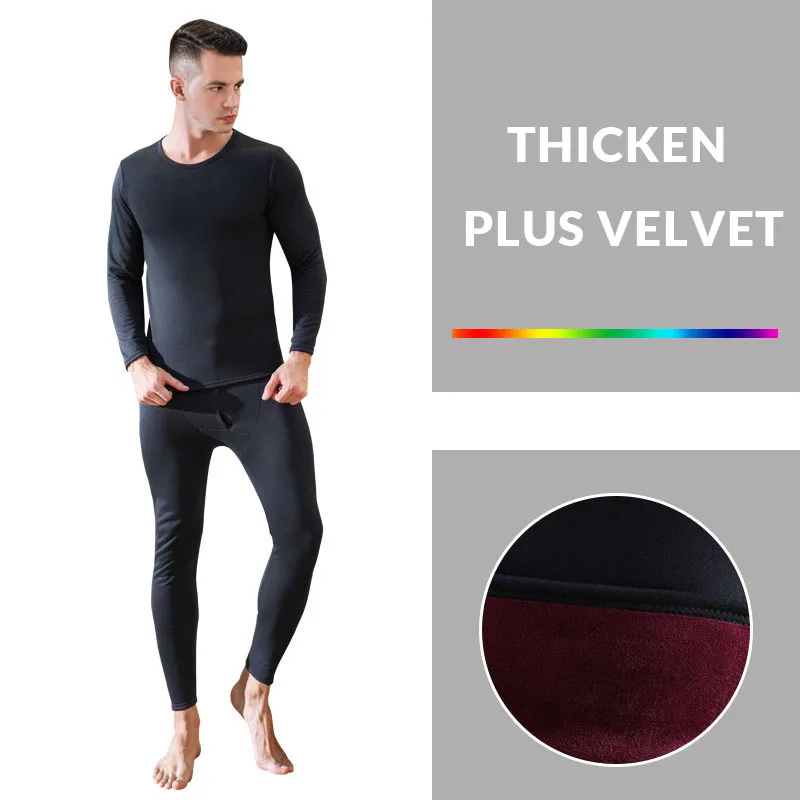2019 зимние кальсоны IEMUH Толстые Мужские комплекты термобелья сохраняющее тепло