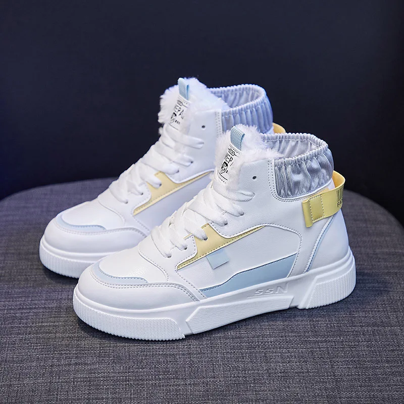 

Casual Platform Woman Sneaker Leather Fashion Woman Shoes 2021 Spring New Walking Comfortable Woman Plus Size Vulcanized Shoes
