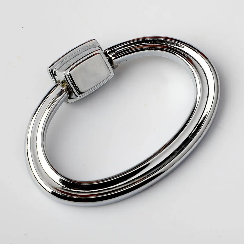 Дверь кухонного шкафа, телевизорная ручка-регулятор с отделкой из хрома, серебряная ручка для вытяжного дивана, современная простая овальная ручка латунного цвета диаметром 80 мм.