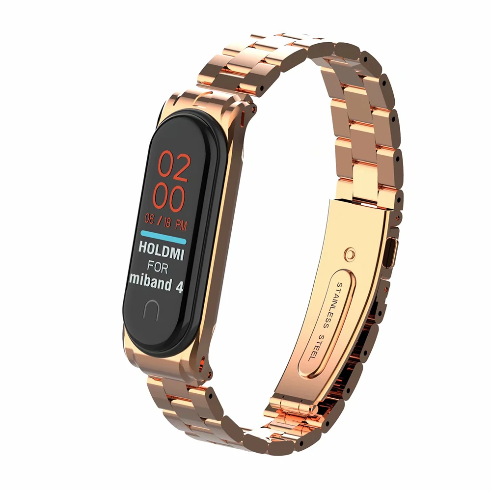 03 Ремешок из нержавеющей стали для xiaomi mi band 4, металлический ремешок для часов, умный Браслет mi band 4, сменные ремешки для часов mi 4 - Цвет: 03