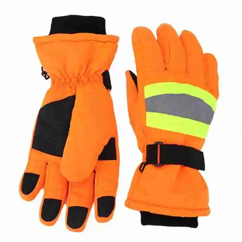 

Warm Full Finger Thermal Non Slip Ski Thicken Outdoor Men Sanitation Ski Women Mittens Snowboard Glove Worker Reflective Wi I7G8