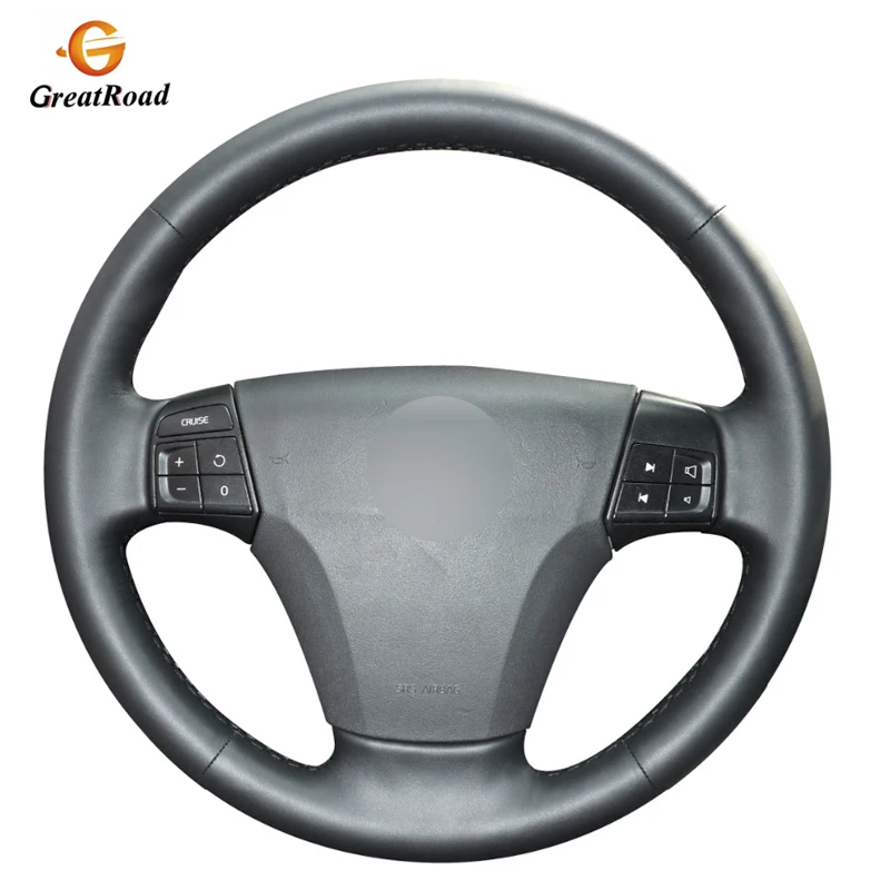 

Black PU Artificial LeatherCar Steering Wheel Cover for Volvo S40 2006-2012 V50 2005-2011