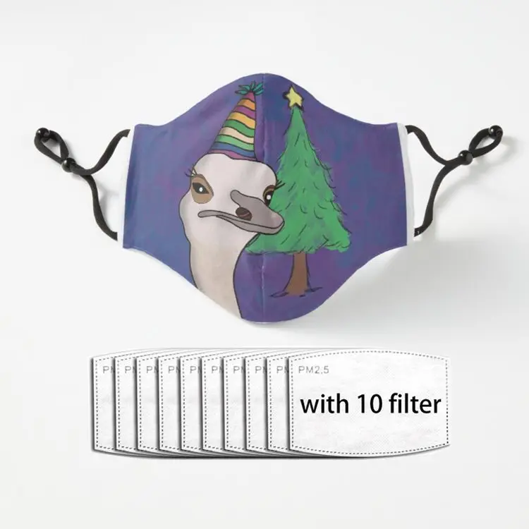 

Для рождественской вечеринки страуса для взрослых, унисекс, в виде Lust семпай уход за кожей лица маска против пыли защитный респиратор моющи...