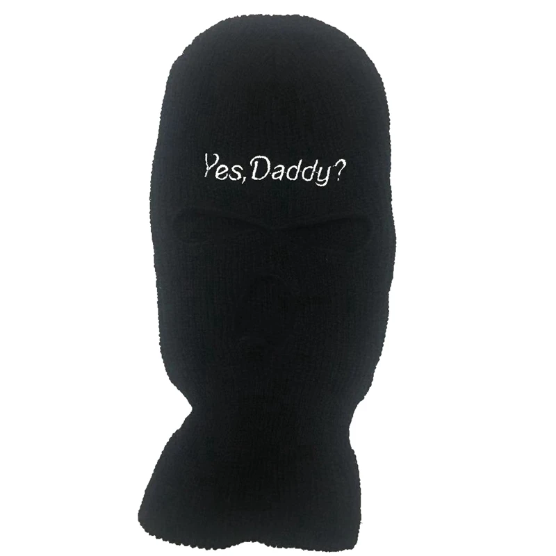 Лыжная маска WZCX с вышитыми буквами Yes Daddy Балаклава шапочки индивидуальная