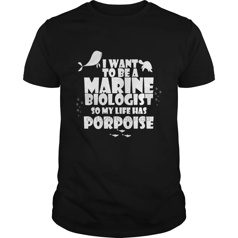 Мужская футболка с морским биологом Подарочная My Life изображением морской свиньи