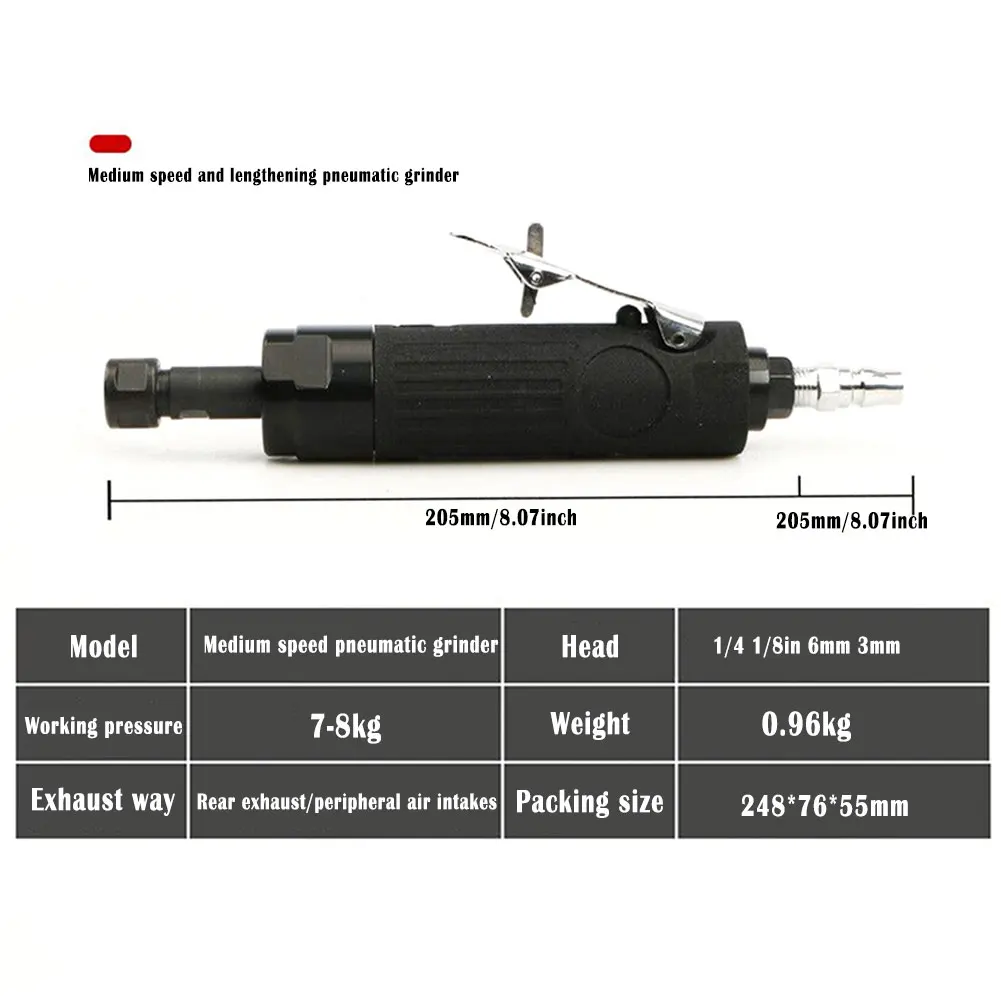 

Pneumatic Grinder Carving Tool Pneumatic Tool Engraving Polishing Machine Pneumatic Mold Grinder Lengthened Straight Hand Tool