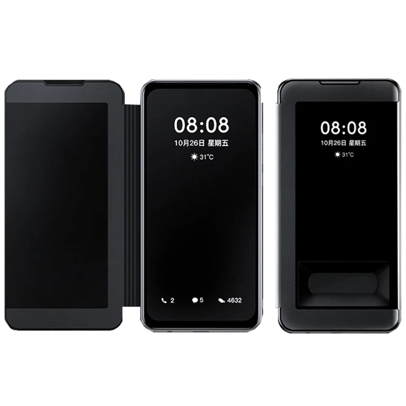 Роскошный кожаный чехол книжка для Xiaomi Redmi Note 8 Pro K20 с сенсорным окошком просмотра