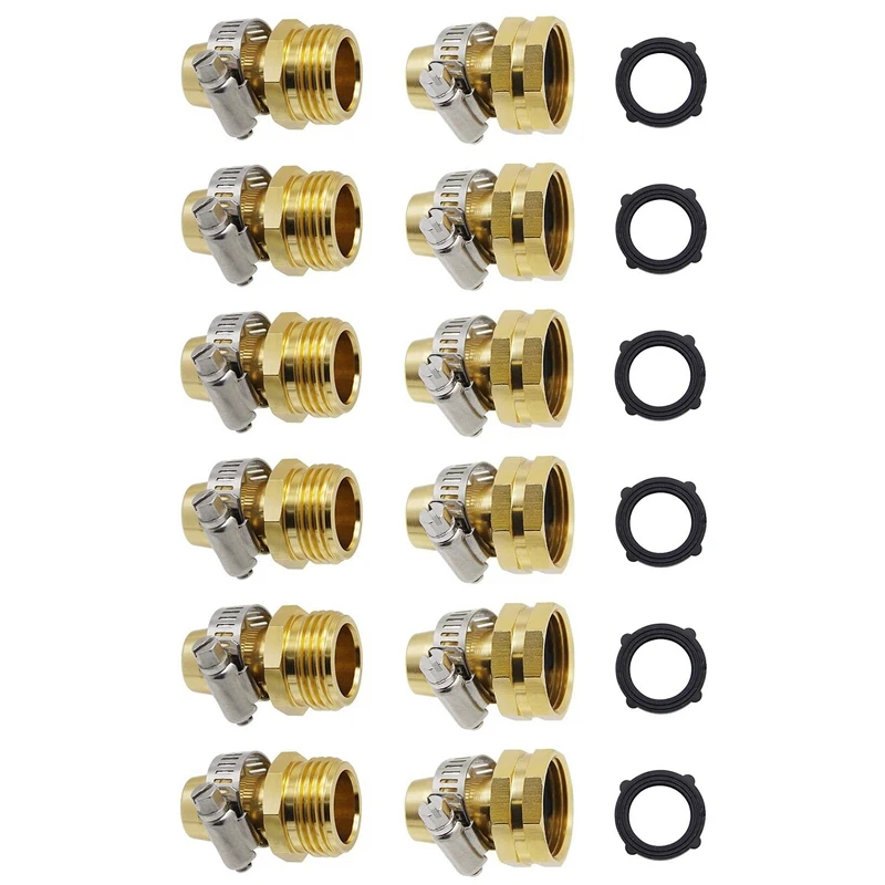 6 штук в упаковке Ночное белье для садового шланга ремонт разъем с фиксаторами