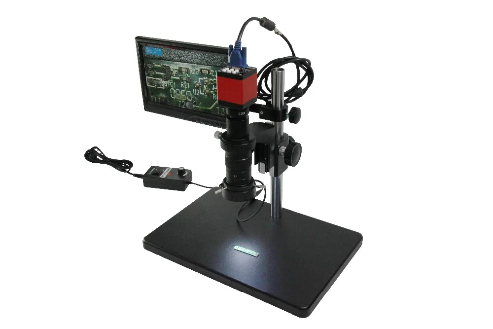 Luckyzoom HD 10," ЖК-экран микроскоп VGA HDMI микроскоп монитор для стерео бинокулярный тринокулярный микроскоп 2 размера держатель