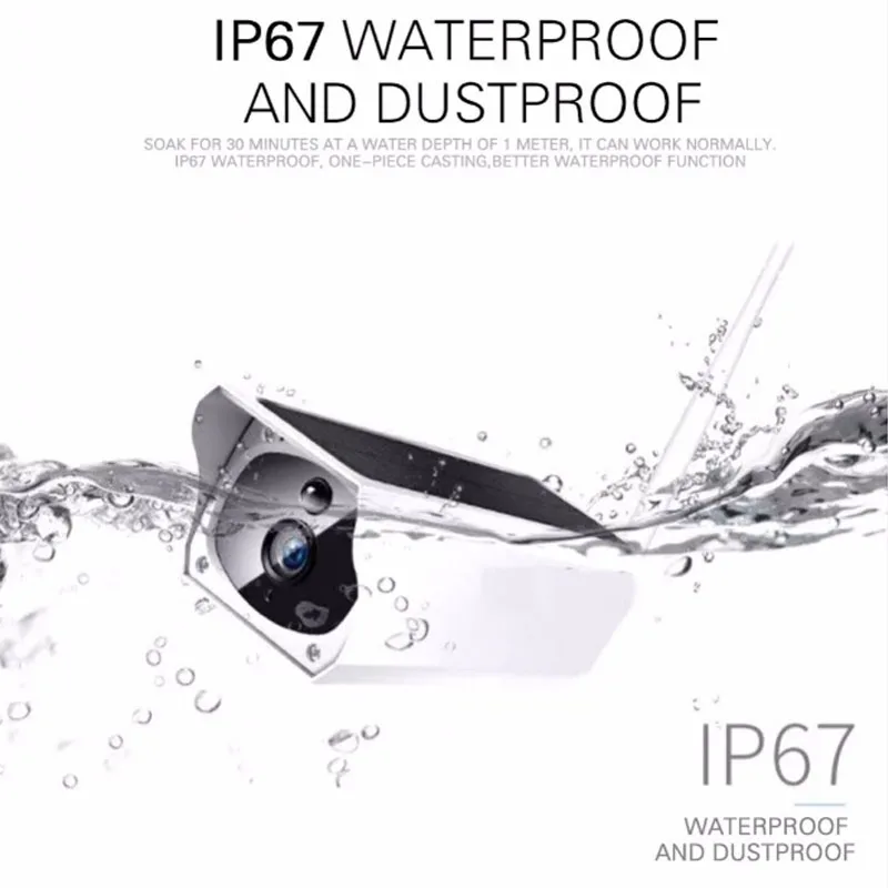 Security IP Camera Solar Outdoor CCTV Wireless WI-FI 1080P HD IP67 Waterproof Powered Audio Cloud IR P2P Cam Outside | Безопасность и