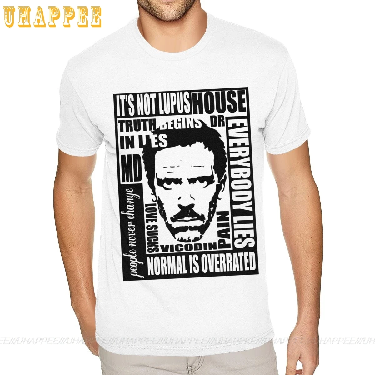 Мужские футболки Dr House MD Teeshirts мужские с короткими рукавами по низкой цене