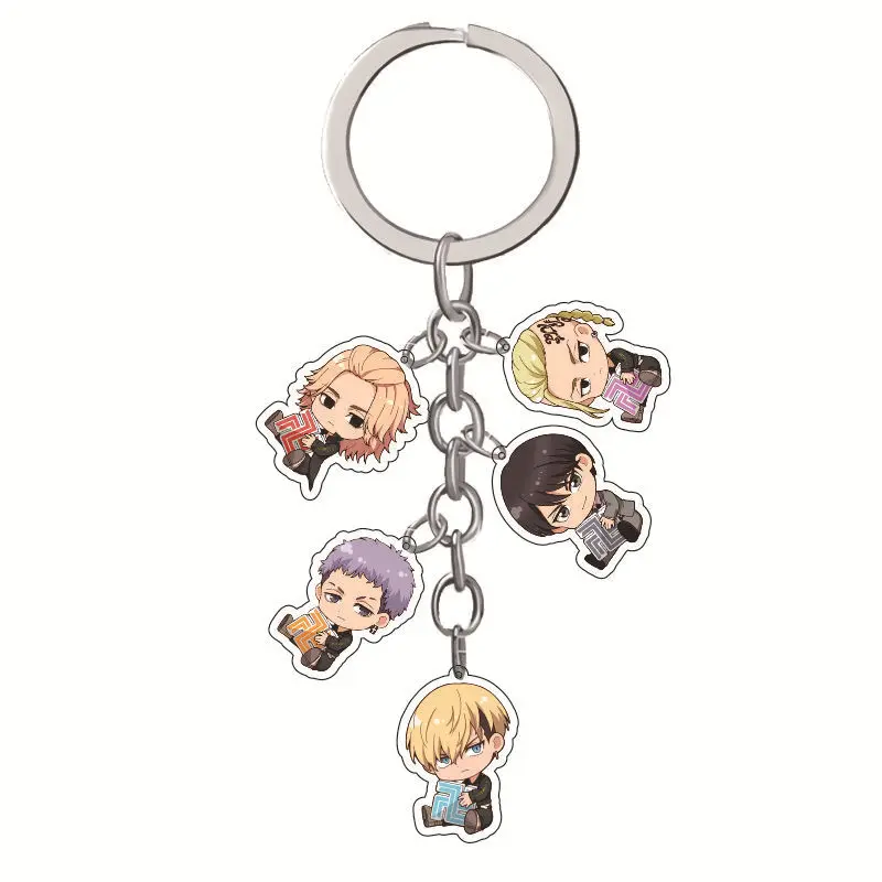 

8 Styles Anime Acrylic Keychain Tokyo Revengers Two Side Print Car Key Chain Cartoon Figure Holder Best Friend Keyring Gift