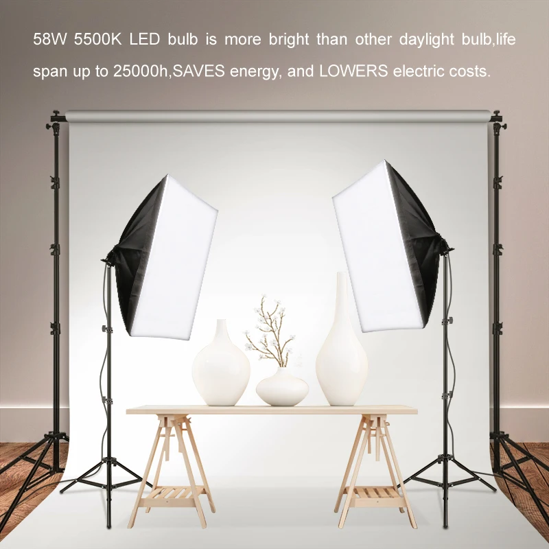 Прямоугольная софтбокс для фотосъемки speedlight Triopo 58 Вт лампа белый зеленый фон