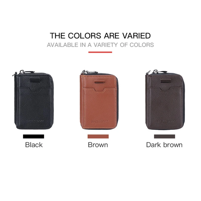 

Men PU Leather Short Wallet Zipper ID Credit Card Holder Simple Vintage Pocket Bag Change Coin Keys Holder Business Purse