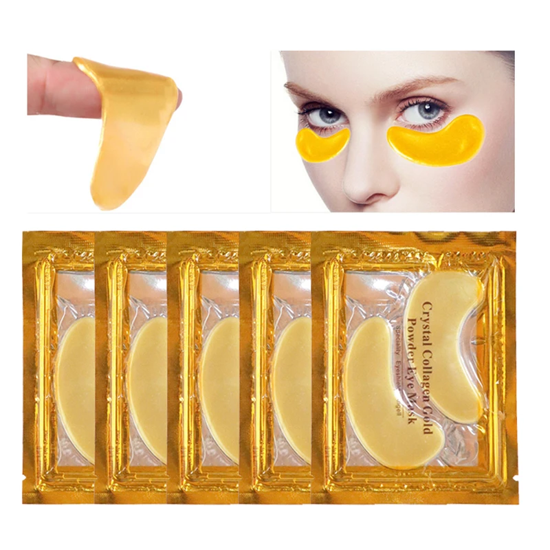 

5Pairs Gold Collagen Eye Mask Keep Moisturizing Firming Skin Anti Aging Wrinkles Skin Care Crystal Eye Patches Fade Dark Circles