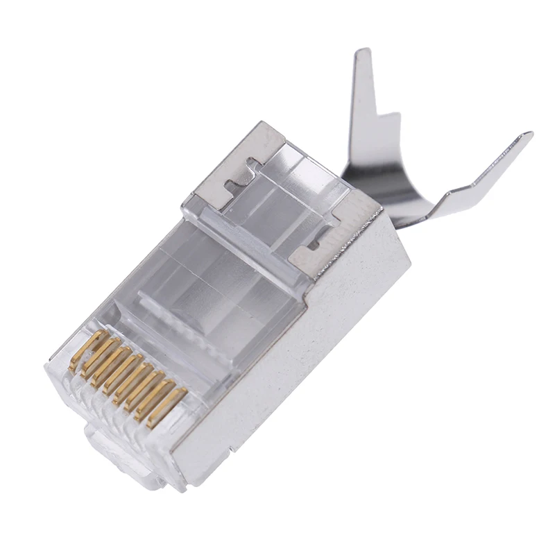 10 шт. Cat7 RJ45 разъем Cat 7 Кристальный штекер Экранированный FTP модульный 1 3 мм Высокое