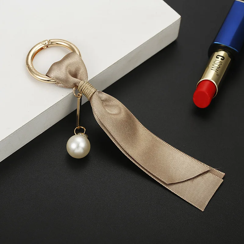 Simple 14.5 Cm Keychain Spring Buckle Ladies Bag Car Key Pendant Ring Ribbon DIY Accessories Chains | Украшения и аксессуары