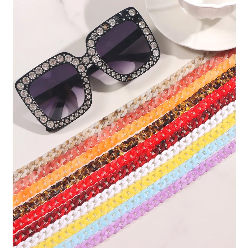 

New Colorful Acrylic Glasses Chain Mask Chain for Women Anti Slip Sunglasses Lanyard Reading Eyeglasses Holder Neck Strap Rope