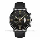 100 шт.лот мужские наручные часы с календарем и ремешком из ПУ кожи 3 глаза украсят повседневные часы горячие дешевые наручные часы в стиле бойфренда Цена по прейскуранту завода-изготовителя