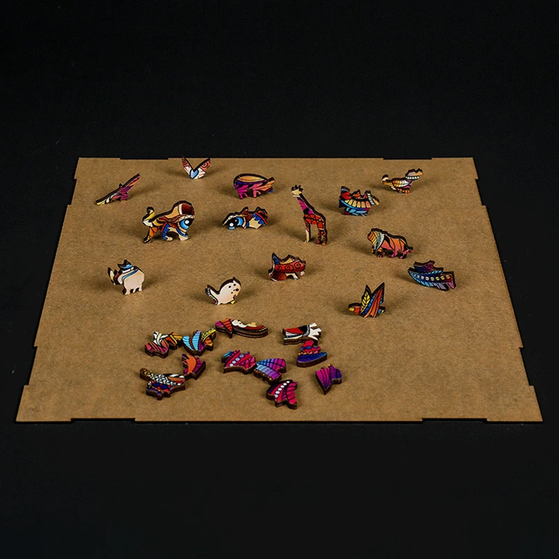 

Children Toys 3D Jigsaw Puzzles Each Piece Is Animal Shaped Card Adults Kid Toys Gifts Family Puzzle Game Home Decoration