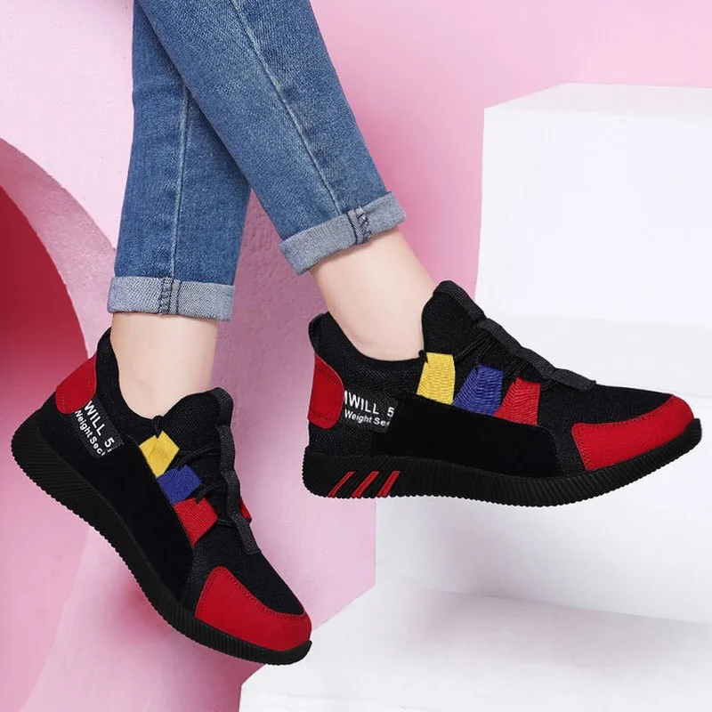 

The New Fashion Sneakers Women Shoes New Women Vulcanize Shoes Platform Shoes Women Flats Female Chunky Sneakers Walking Shoes