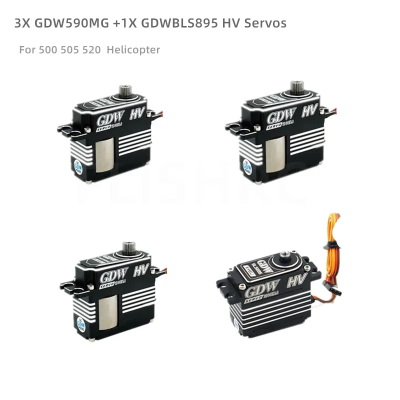 GDW 3 шт. DS590MG + 1 BLS895 HV Средний Цифровой Металлический сервопривод Запчасти для