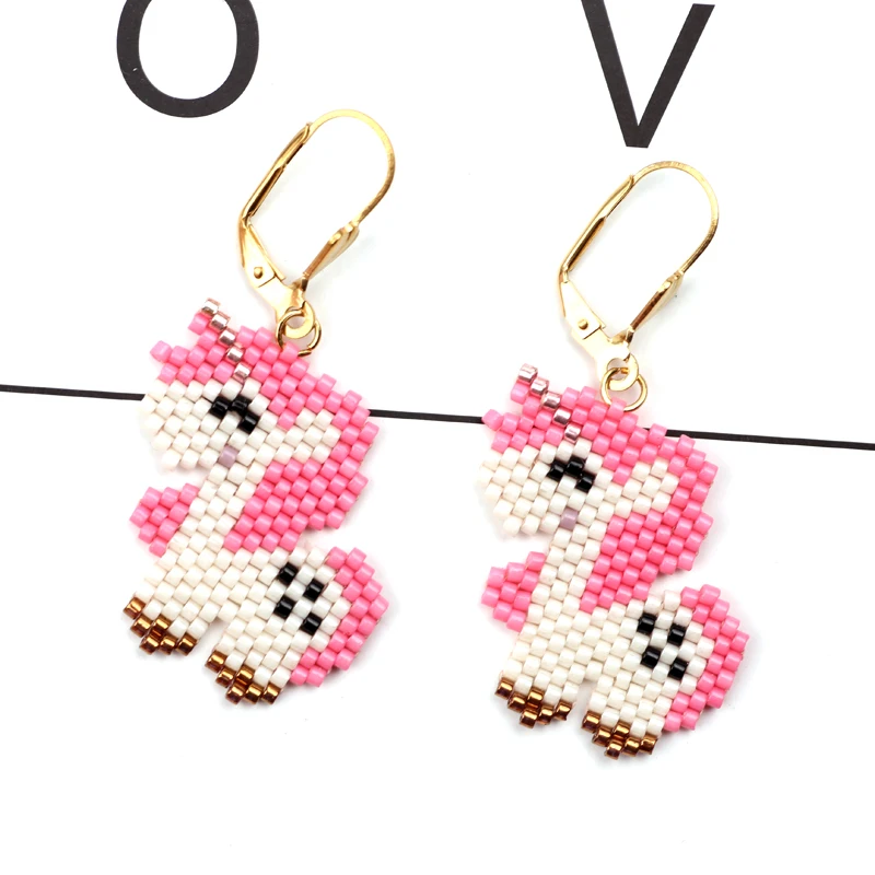 Fairywoo милые серьги-подвески в форме сердца женские розовые серьги ювелирные