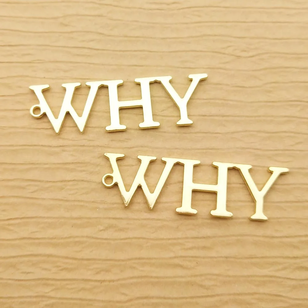 

10pcs 11x37mm why charms for jewelry making earring pendant necklace charm bracelet charms diy finding