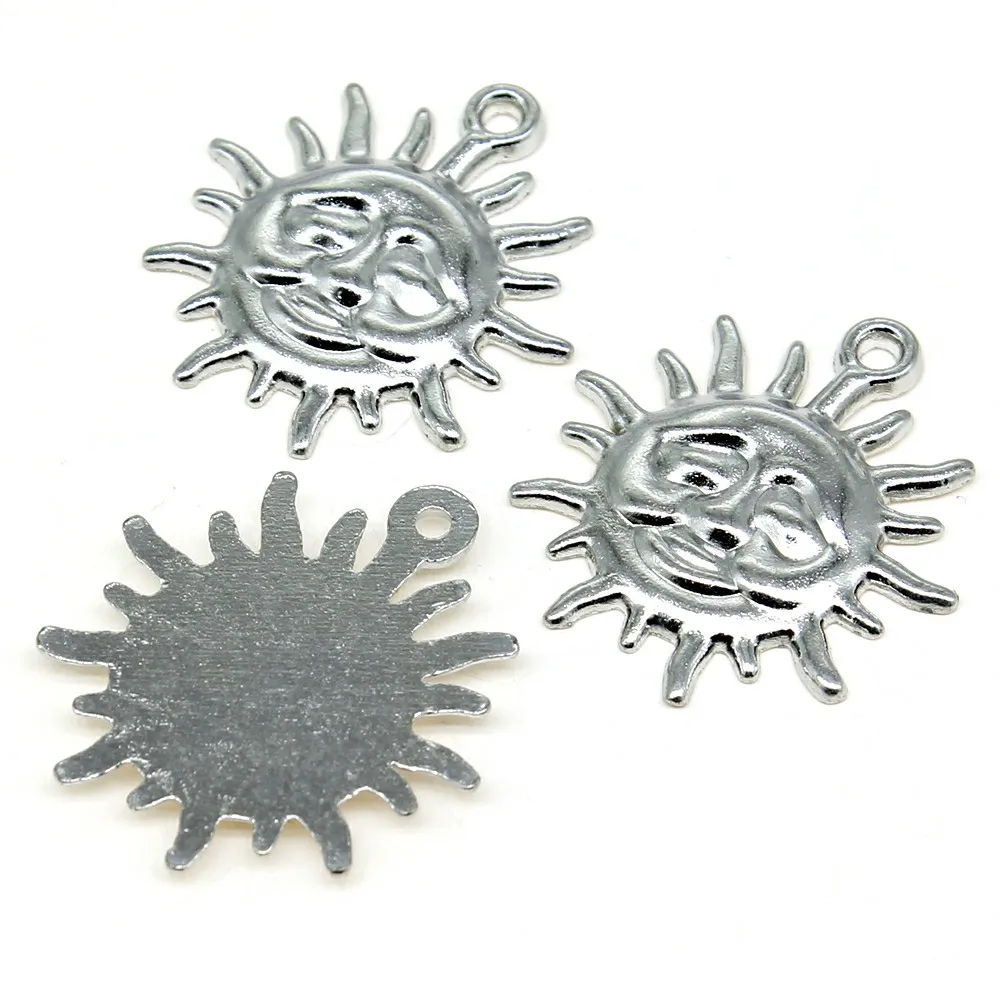 

3pcs Charms Sun 36x33mm 4 Colors Antique Bronze Pendant Sun Charms For Jewelry Making Jewelry Findings