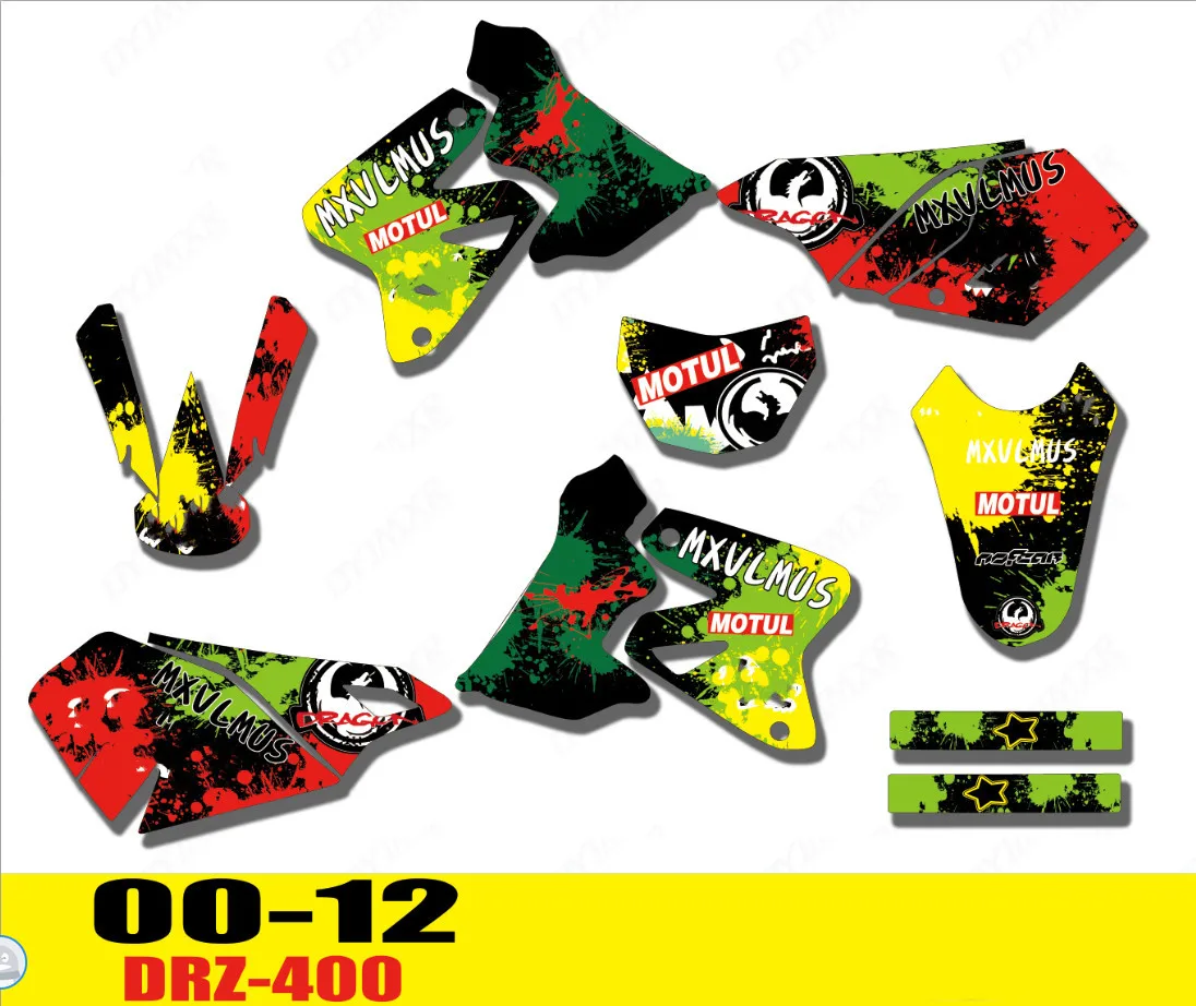 Графика персонализированные наклейки мотоцикл декоративный камень для Suzuki DRZ400