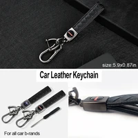 1pcs car metal keychain leather key ring for bmw mini cooper r56 r50 r53 f56 r60 320i 2011 2012 2013 2018 2019 car accessories