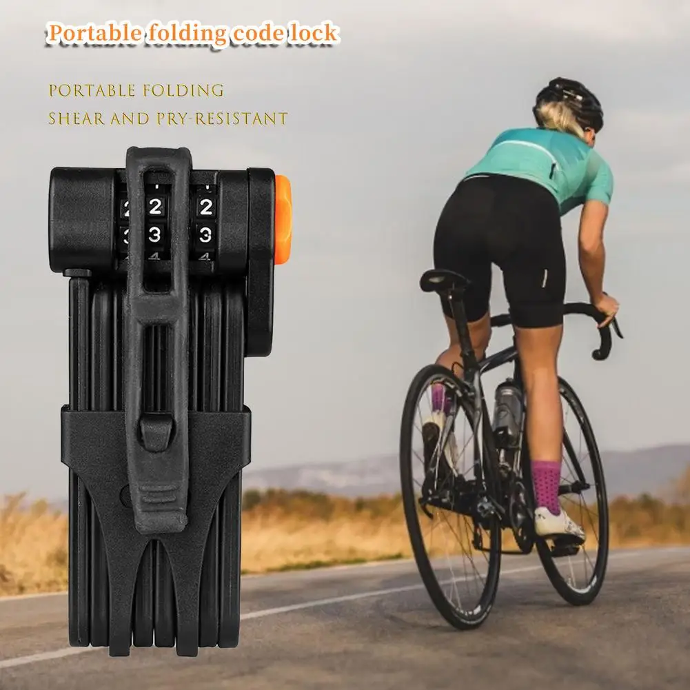 

Anti-Theft Folding Bike Lock Cycling MTB Bike Lock Motorcycle Lock Electric 8 Joints Bicycle Part Chain Lock With Keys And Frame