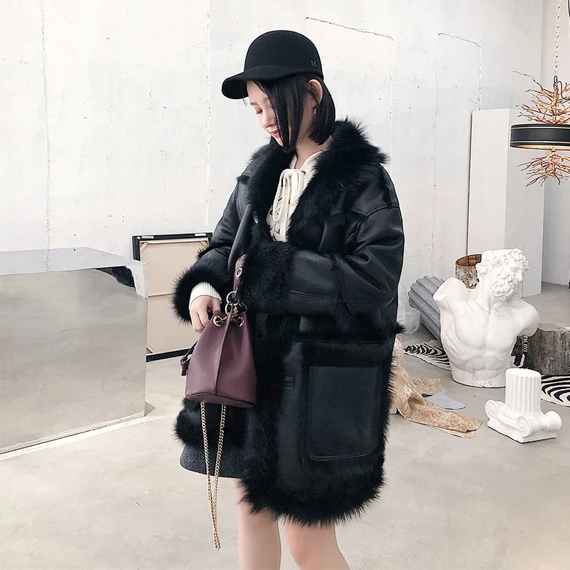 Зимнее пальто для женщин топы 2020 из натурального меха шерстяная куртка Корейская
