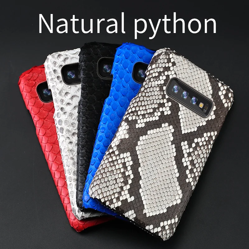 Чехол для телефона из натуральной кожи питона samsung galaxy A50 A70 s10 S10 Plus S9 s8 s7 Snakeskins