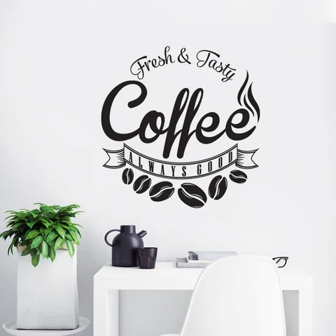 Наклейка в виде кофейни, наклейка на молочный чай, постер на чашку для кафе, виниловый художественный Настенный декор, настенное украшение, наклейки на стекло для разбивания хлеба, кофе