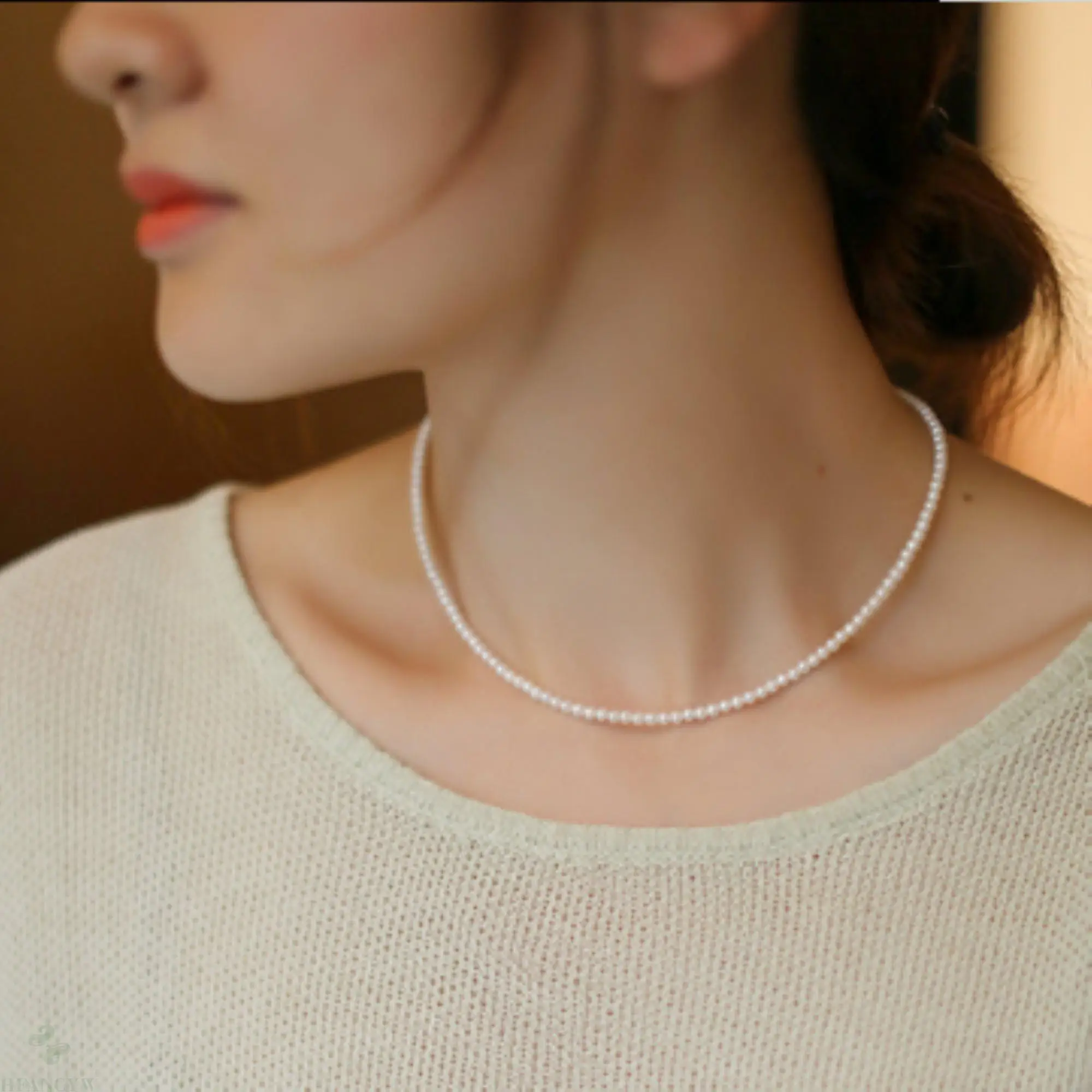 3 мм Белое жемчужное ожерелье в стиле барокко 16-24 дюйма безупречные аксессуары