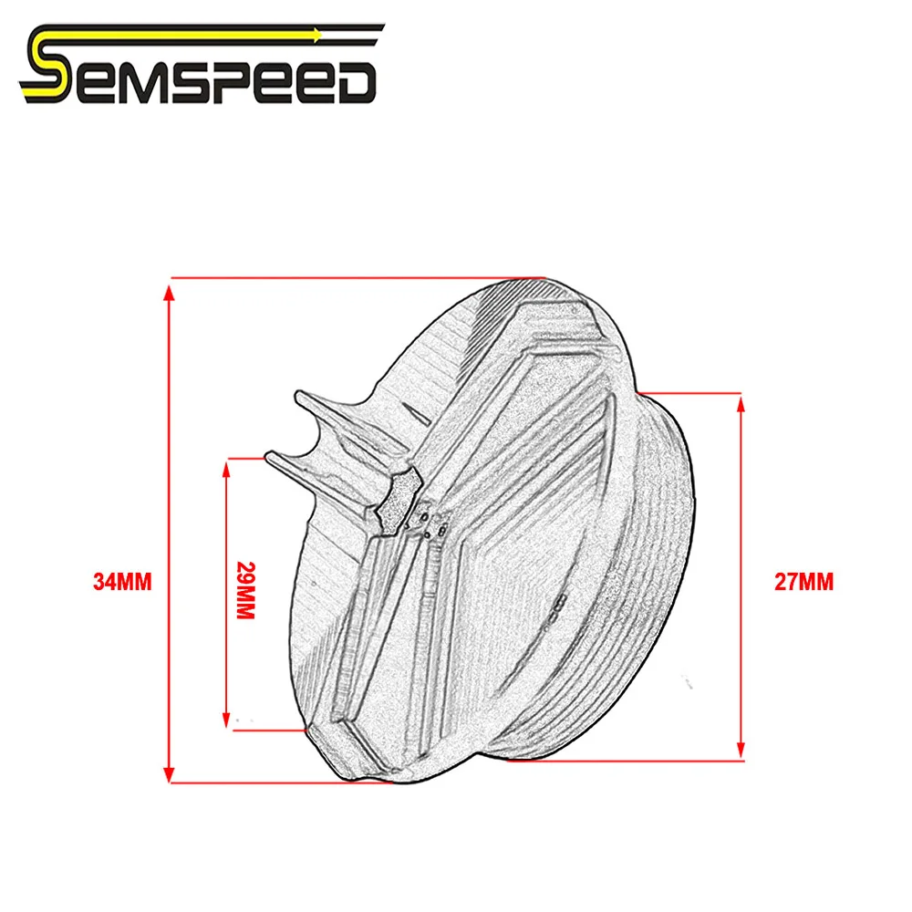 SEMSPEED Мотоцикл CNC масляный наполнитель колпачок штепсельная крышка для Yamaha R1 YZF YZFR1