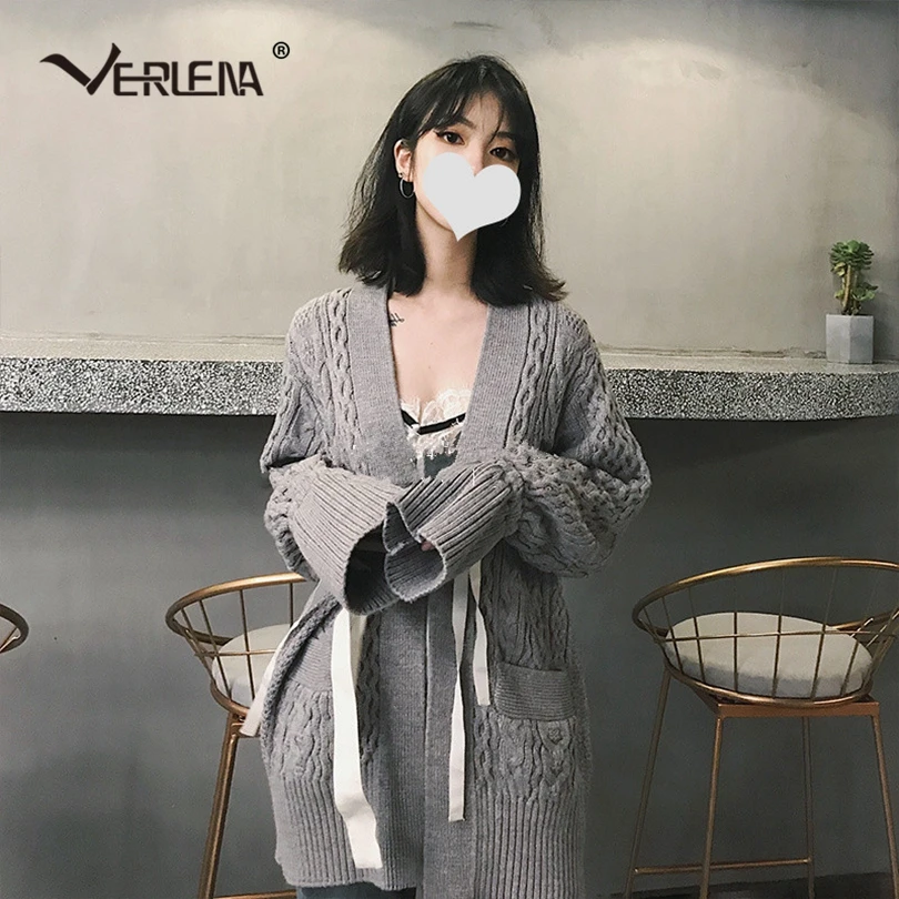 Verlena Новинка вязаный кардиган с бантом Женский комплект из двух предметов