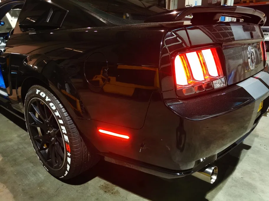 2 шт. светодиодные фонари для Ford Mustang 2005 2009 год автомобиль красный светодиодный