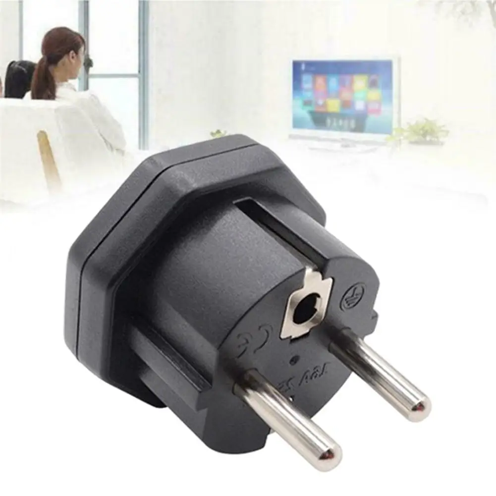 

EU Converter 16A EU Plug Adapter 2 Round Pin Socket Power 250V, EU Wall Adapter Socket G9F8
