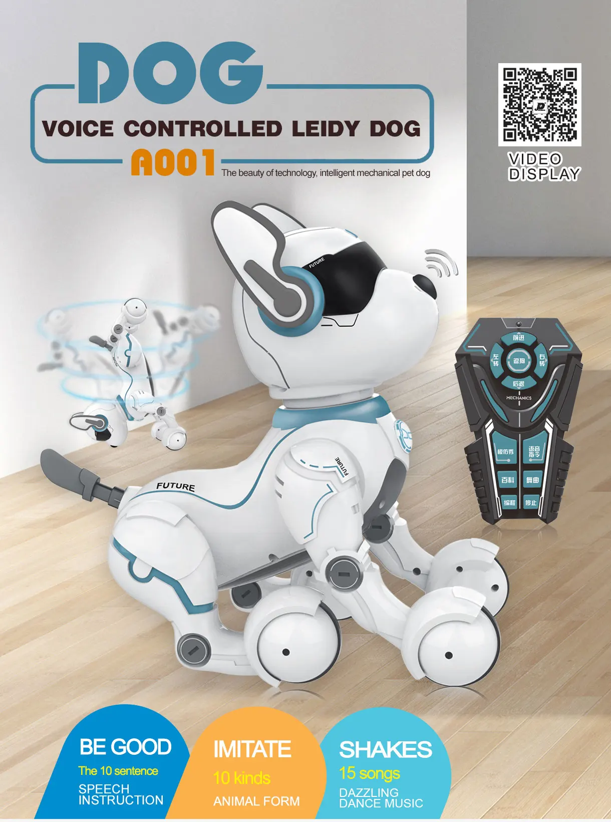 Голосовое управление Leidy Dog животное Робот Игрушки JXD A001 полная функция реалистичные Роботизированные Игрушки Для Собак