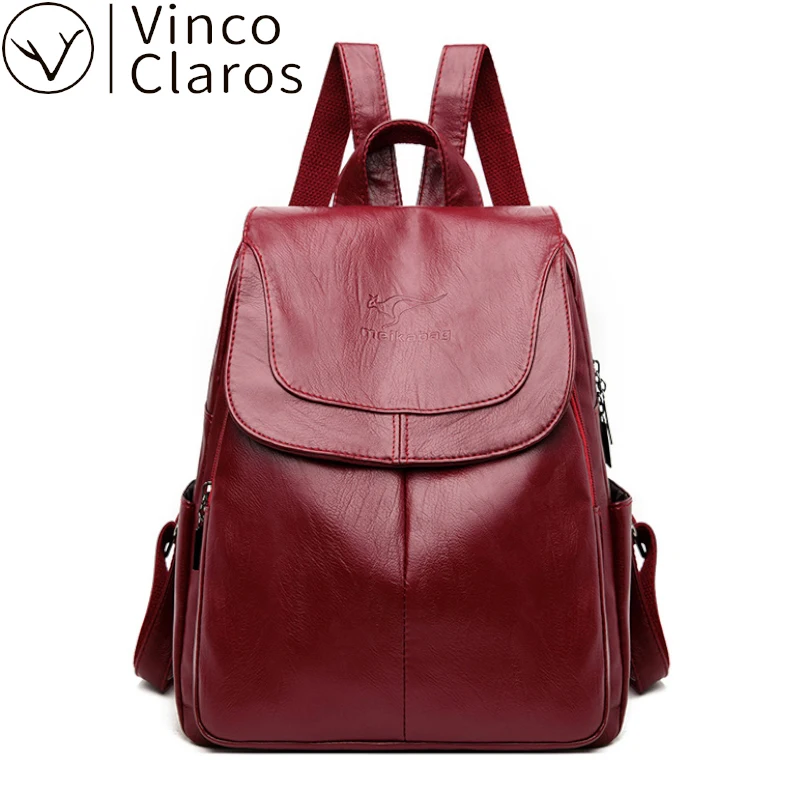 Высококачественный рюкзак женский кожаный кошелек вместительный повседневные