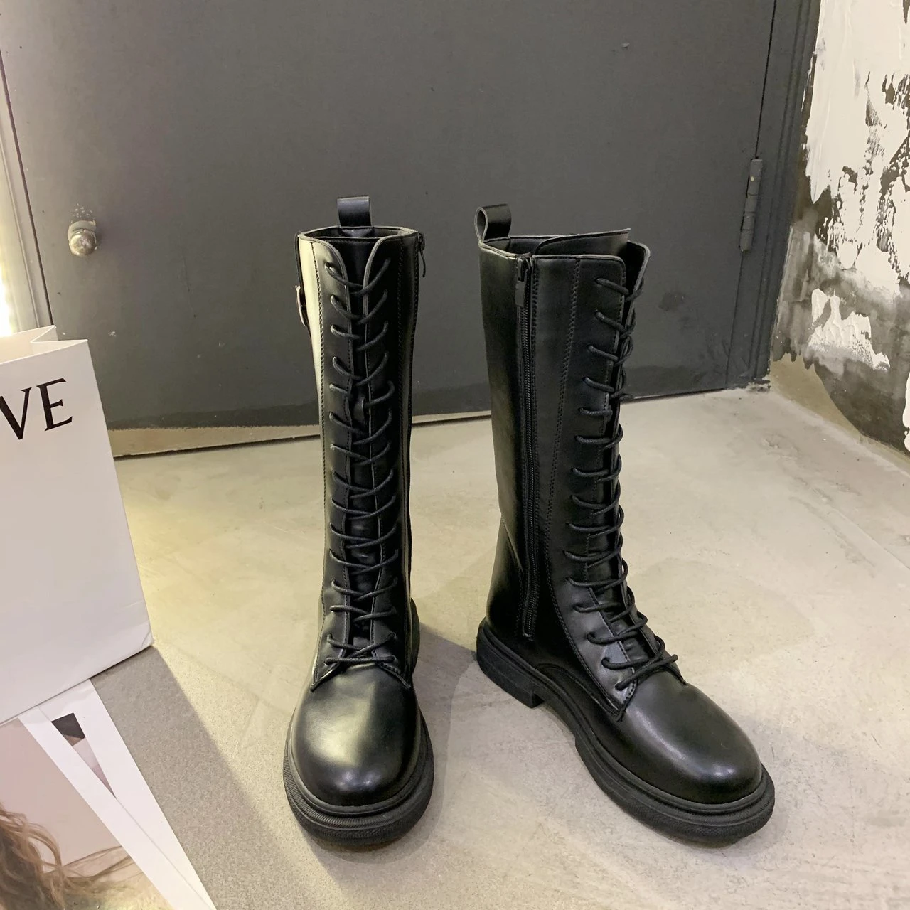 

Women's Boots 2021 Winter New British Style Handsome Tall Boots Warm Long Boots Fashion All-match Flat-bottomed Boots Women