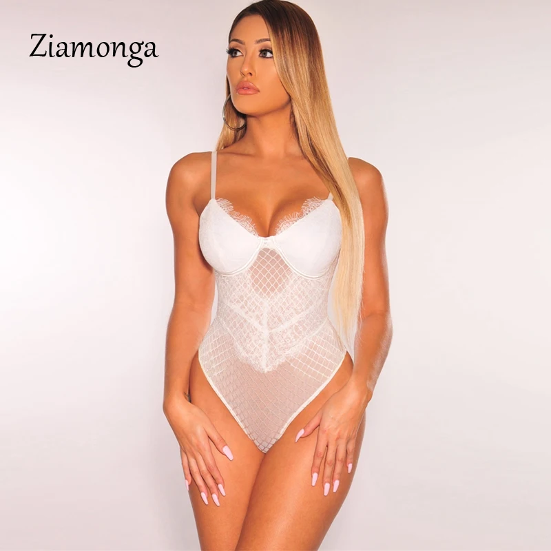 Классический Тонкий кружевной комбинезон Ziamonga Женский Открытый Сексуальный