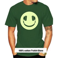 camiseta divertida para hombre camiseta con auriculares y sonrisa que brillan en la oscuridad novedad de 2021