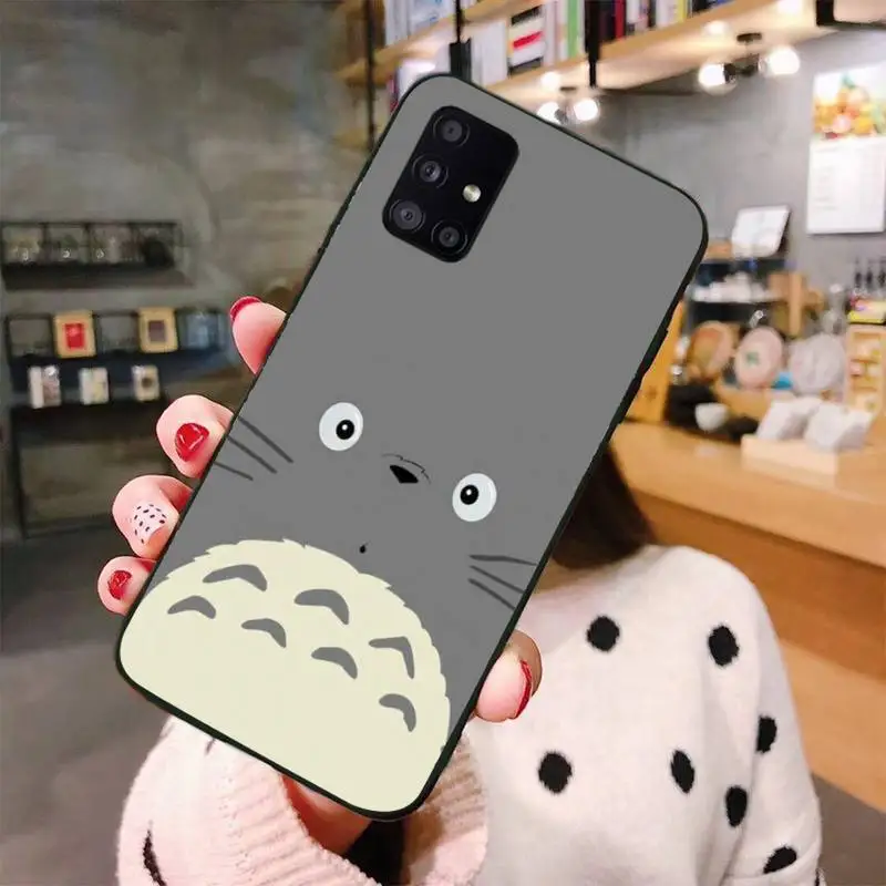 

JAMULAR Cute Cartoon Happy Totoro Phone Case For Samsung S6 S7 edge S8 S9 S10 e plus A10 A50 A70 note8 J7 2017