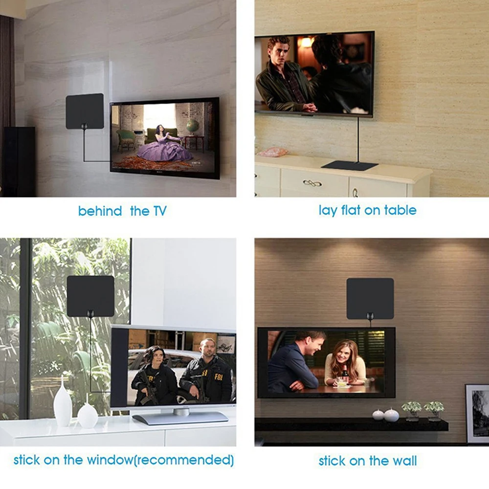 

Universal TV Aerial Indoor 4K HDTV Digital Antenna HD Freeview Signal Booster DVB-T2 HG