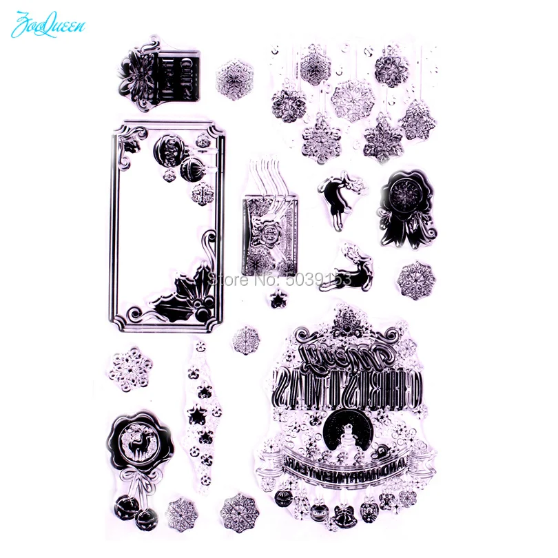 Звезда Снежная коробка прозрачные штампы для DIY Скрапбукинг/изготовление